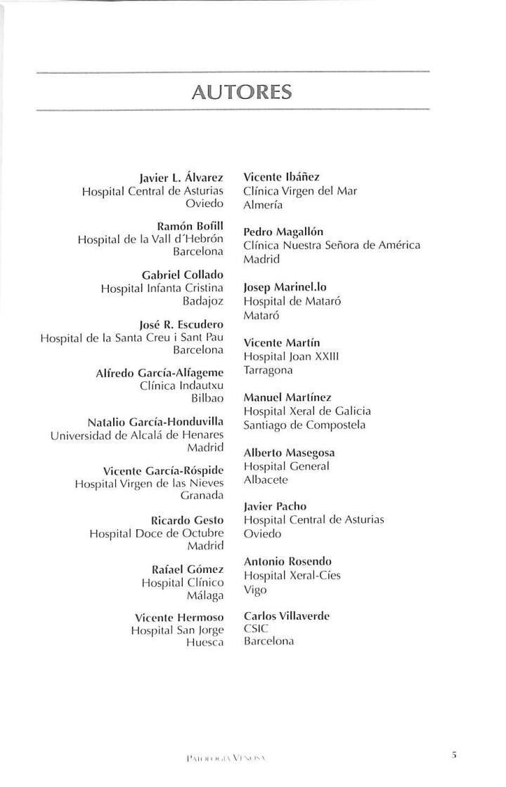 Patología Venosa: Guía de Diagnóstico y Tratamiento del Capítulo Español de Flebología de la Sociedad Española de Angiología y Cirugía Vascular