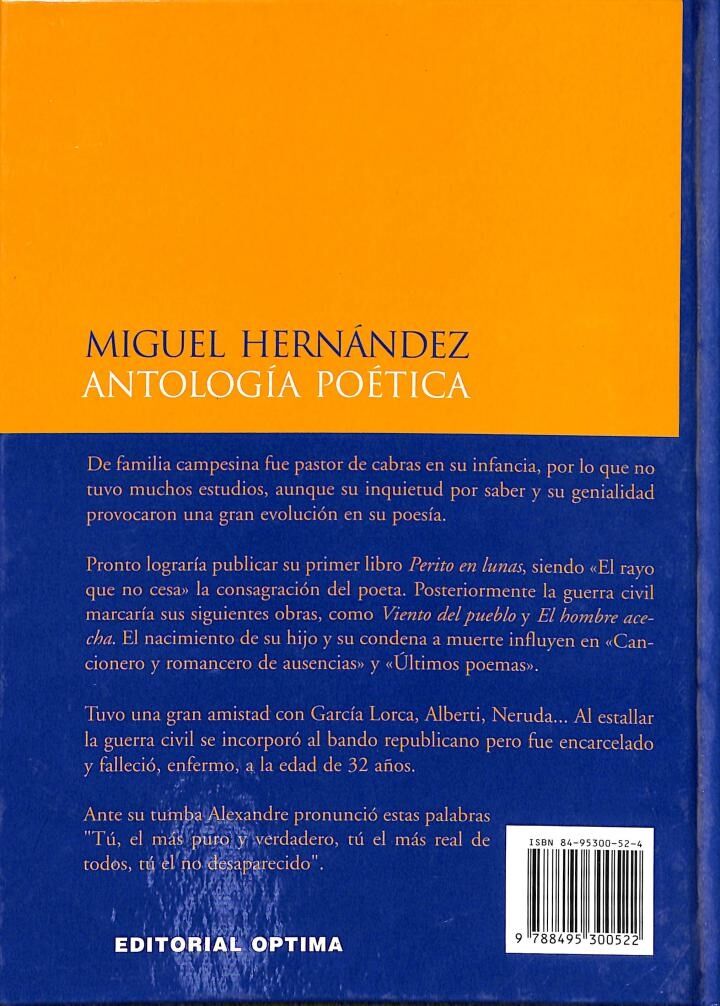 Antología Poética de Miguel Hernández