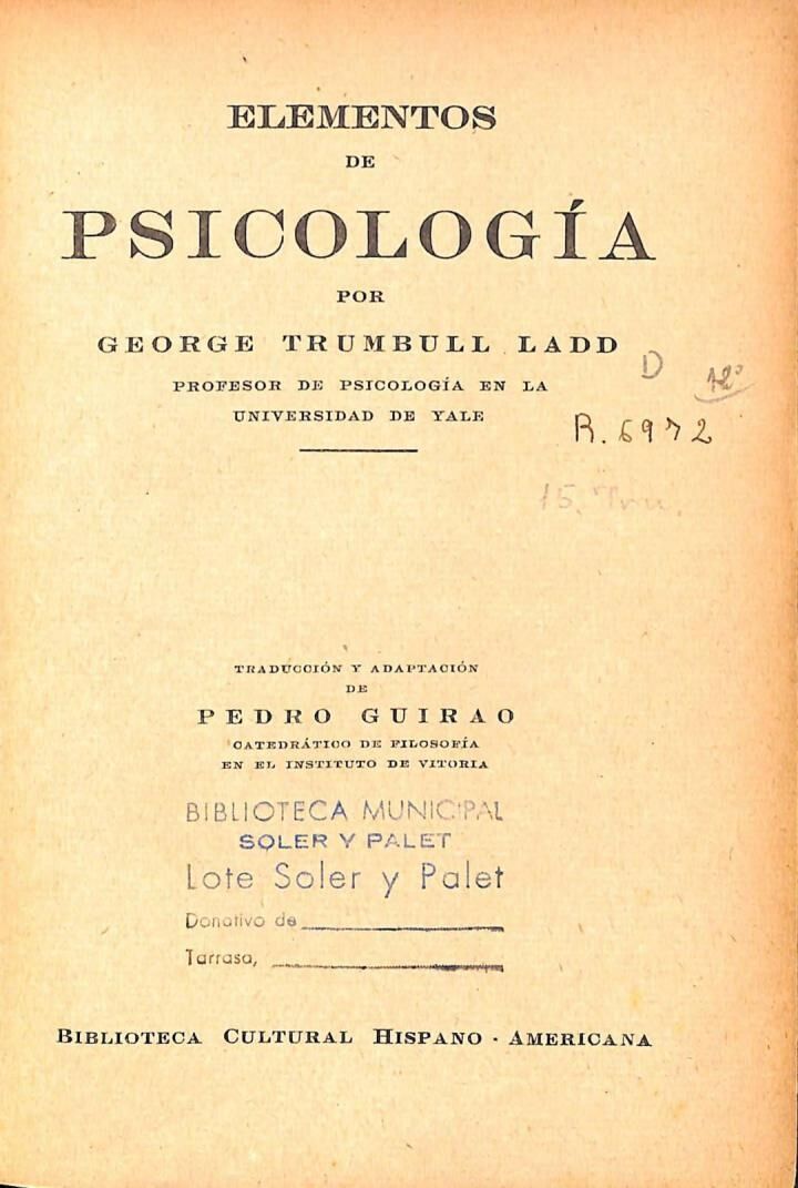 Elementos de Psicología