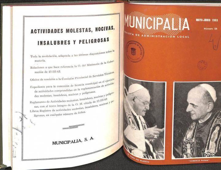 Municipalia Revista de Administración Local. Número 116 - 120 (Enero - Junio 1963)