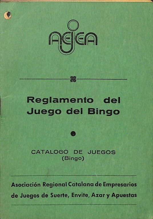 Reglamento del Juego del Bingo - Catalogo de Juegos (Bingo)