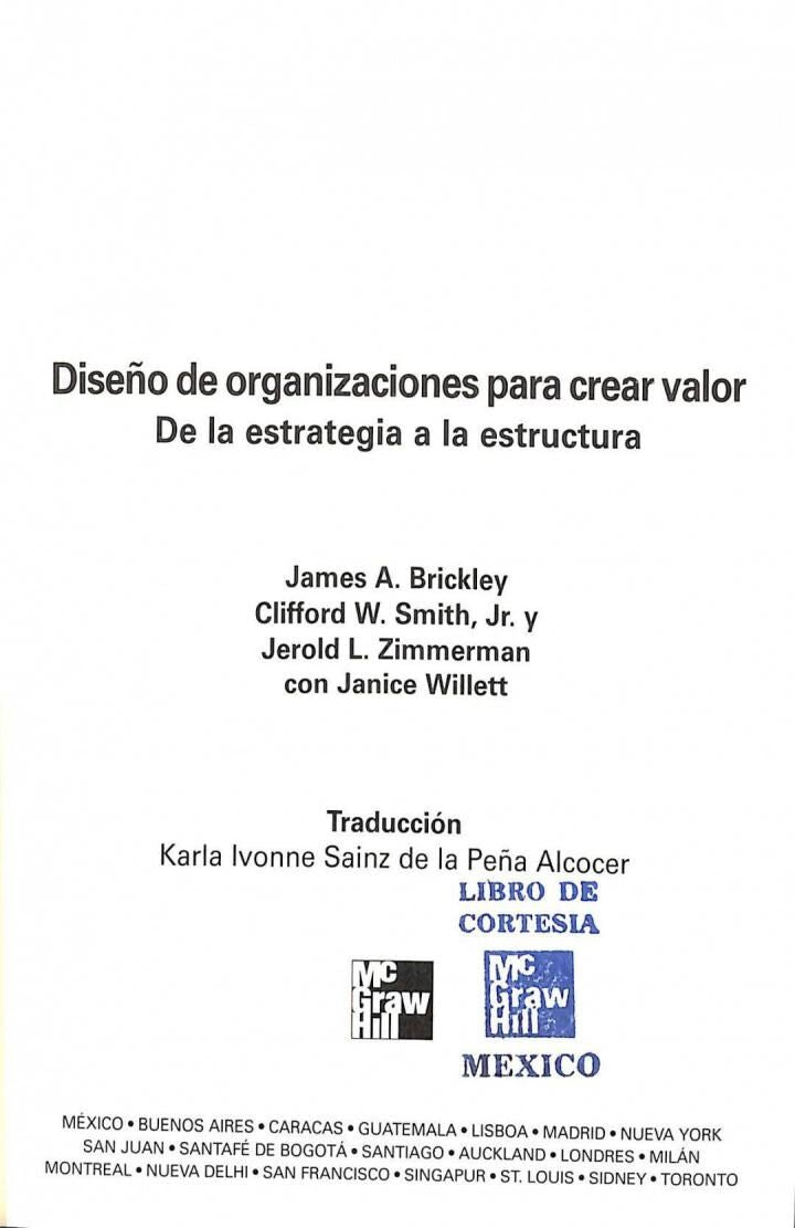 Diseño de Organizaciones para Crear Valor: de la Estrategía a la Estructura