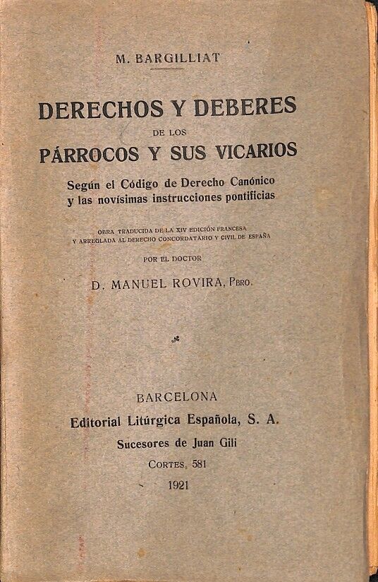 Derechos y Deberes de los Párrocos y Sus Vicarios