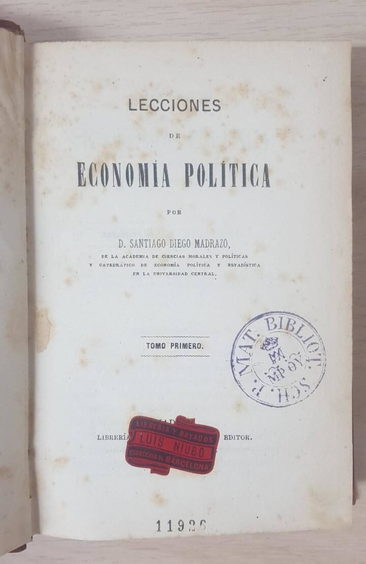 Lecciones de Economía Política. Tomo Primero (I)