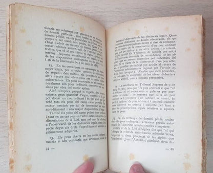 Pous i Minats - Preceptes Legislatius Referents a la Il·luminació d'Aigües Subterrànies