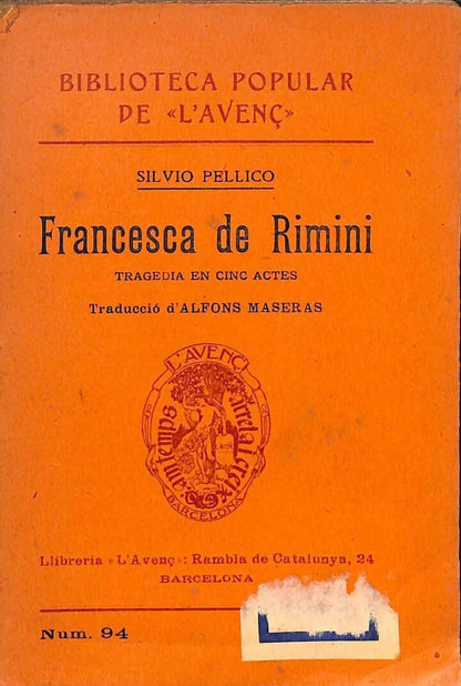 Francesca de Rimini. Tragedia en 5 Actes