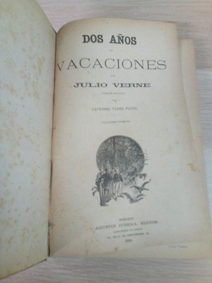 Dos Años de Vacaciones por Julio Verne - Versión Española de Ceferino Terán 1888