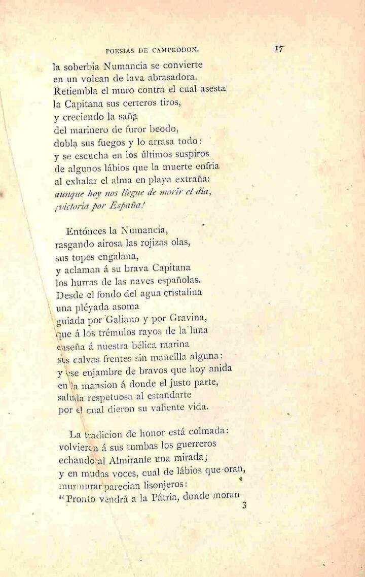 Colección de Poesías Castellanas y Catalanas de Francisco Camprodon. Pátria - Fé - Amor