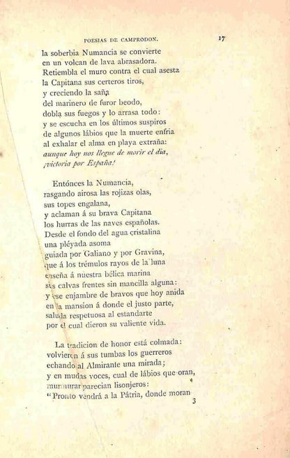 Colección de Poesías Castellanas y Catalanas de Francisco Camprodon. Pátria - Fé - Amor