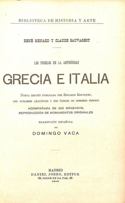 La Vida Privada de los Antiguos. Tomo II: Grecia e Italia