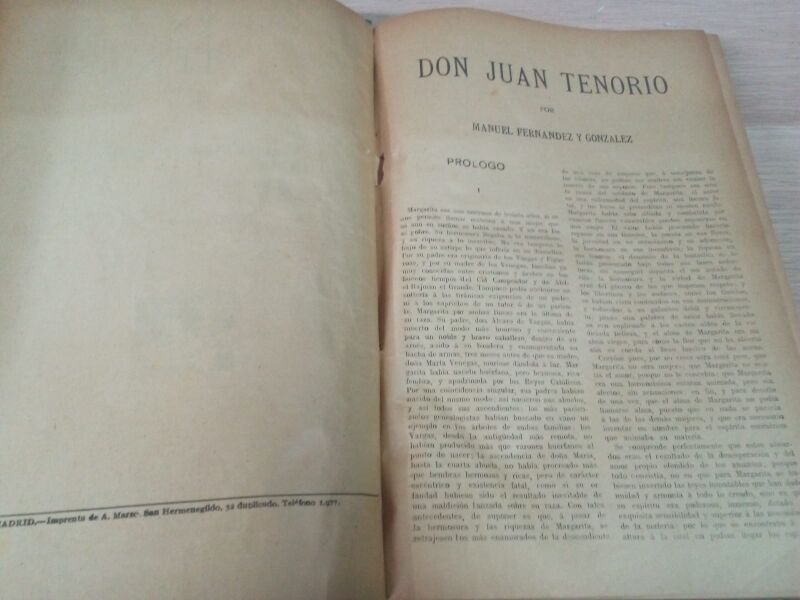 Don Juan Tenorio Tomo Primero/ la Novela Ilustrada