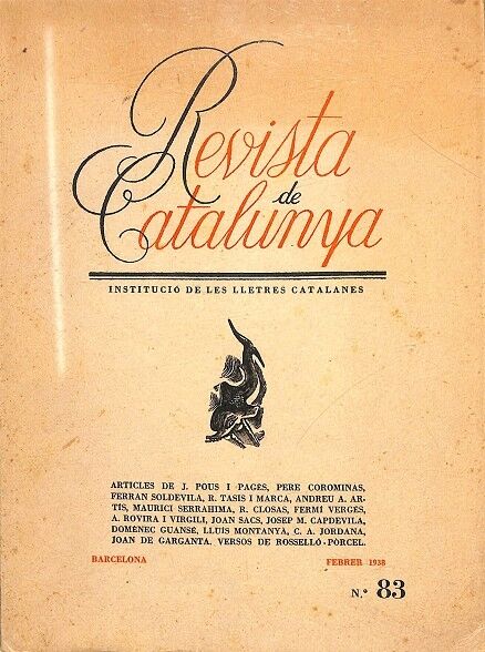 Revista de Catalunya - Institució de les Lletres C Atalanes Nº 83