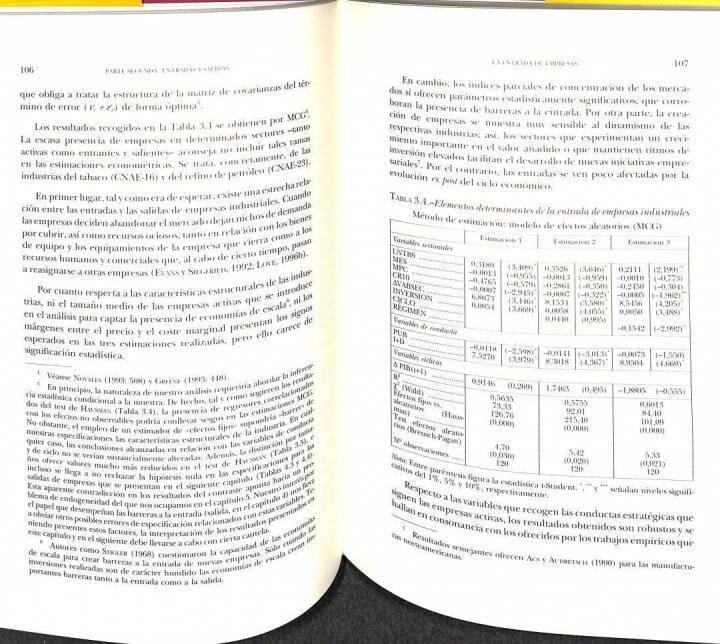 La Creación y la Supervivencia de las Empresas Industriales