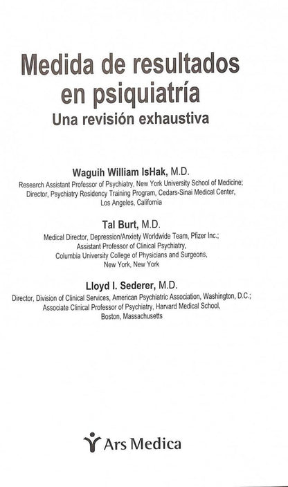 Medida de Resultados en Psiquiatría. una Revisión Exhaustiva