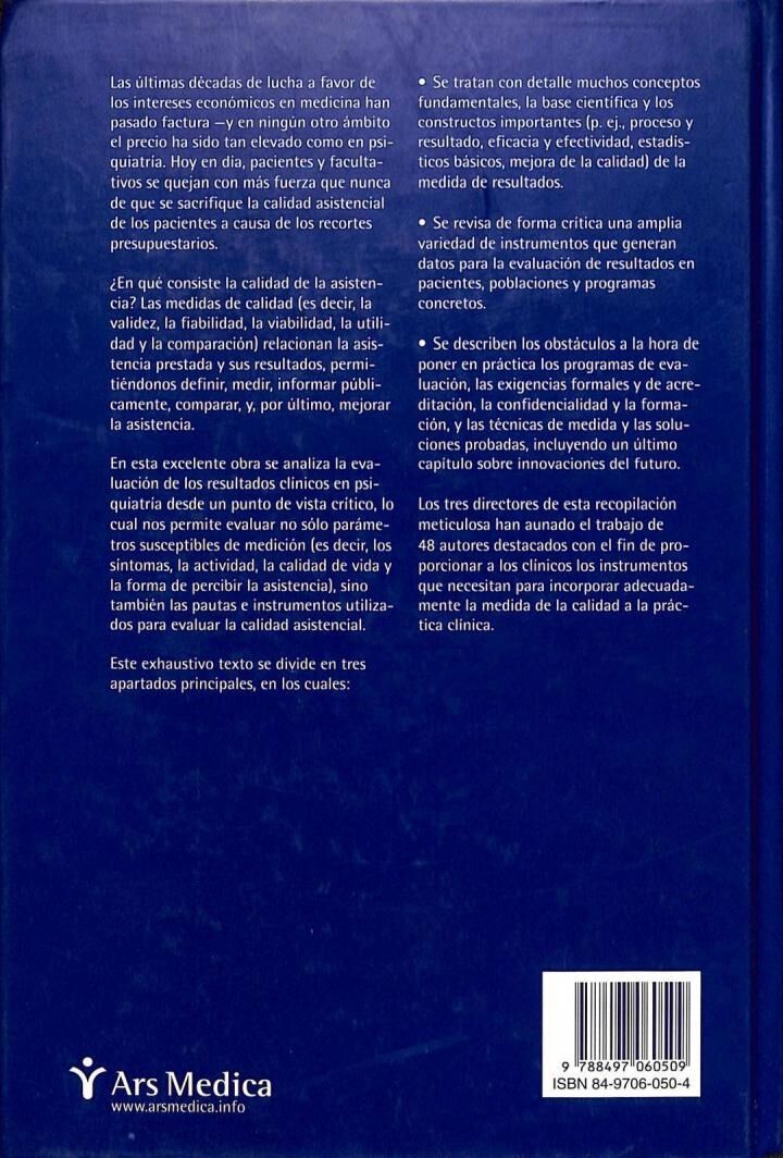 Medida de Resultados en Psiquiatría. una Revisión Exhaustiva