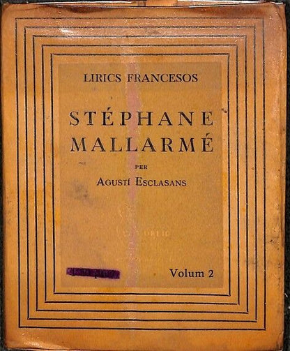 Stéphane Mallarmé - Lirics Francesos Vol 2 (Francés/catalán)