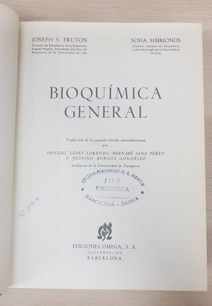 Bioquímica General