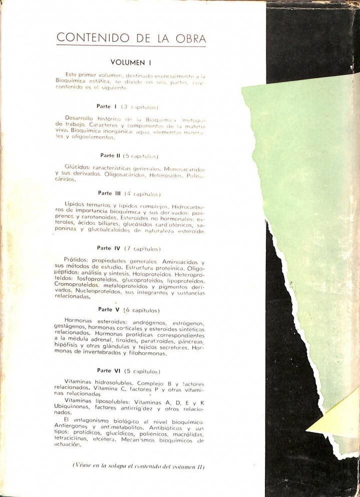 Tratado de Bioquímica. Vol. 1