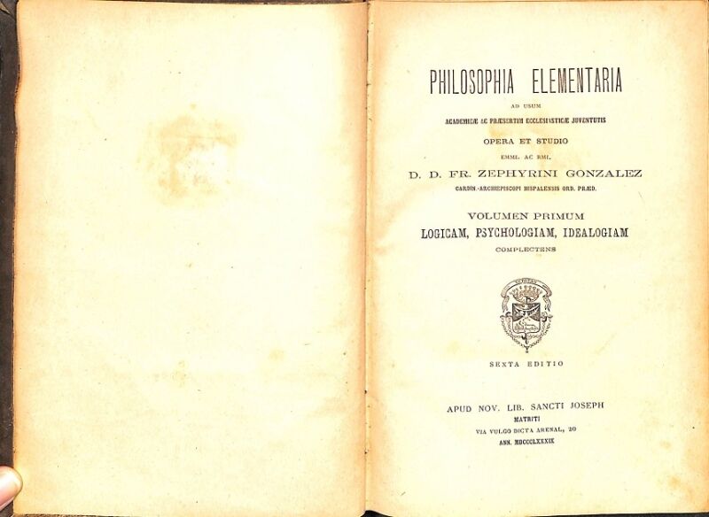 Philosophia Elementaria - Tomos I-2-3 (Latín)