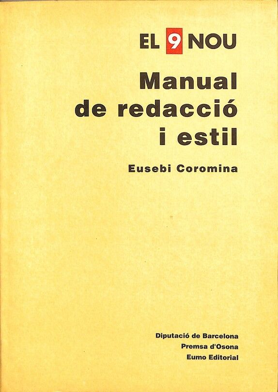 Manual de Redacció i Estil. el 9 Nou.