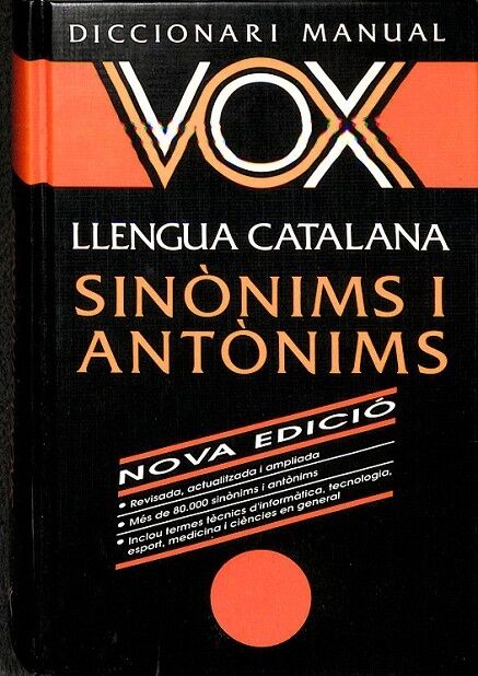 Diccionari Manual Vox de Llengua Catalana, Sinònims i Antònims