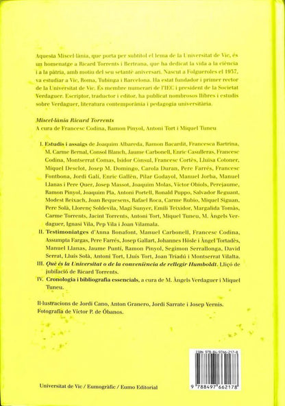 Miscel·lània Ricard Torrents Scientiae Patriaeque Impendere Vitam .