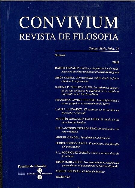 Convivium Revista de Filosofia Vol 21