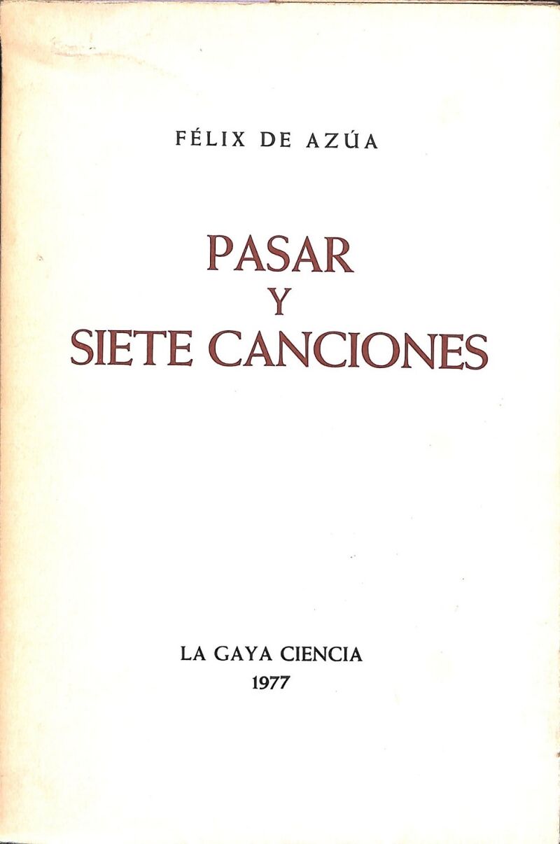 Pasar y Siete Canciones