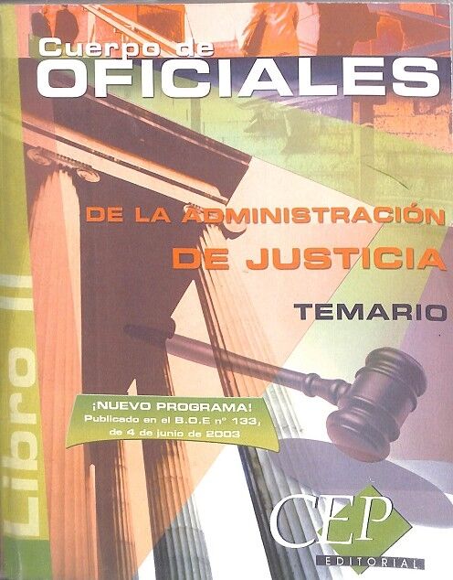 Cuerpo de Oficiales. de la Administración de Justicia. Temario