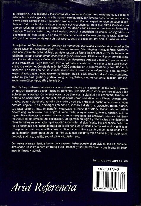 Diccionario de Marketing, Publicidad y Medios de Comunicación (Inglés - Español)