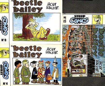 Beetle Bailey Volumenes 4, 8, y 12.