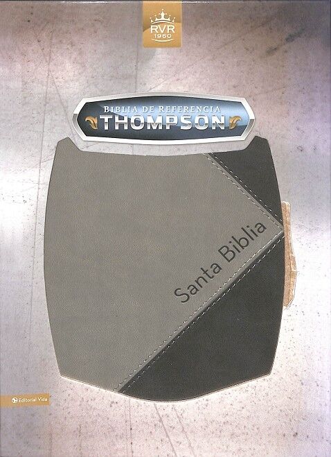 Biblia Thompson Rvr60 Referencias I/piel Dos Tonos Gris/gris