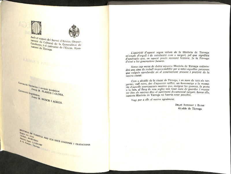 Historia de Tàrrega Vol. II