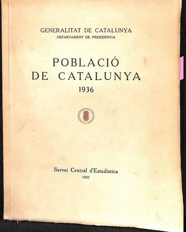 Població de Catalunya 1936
