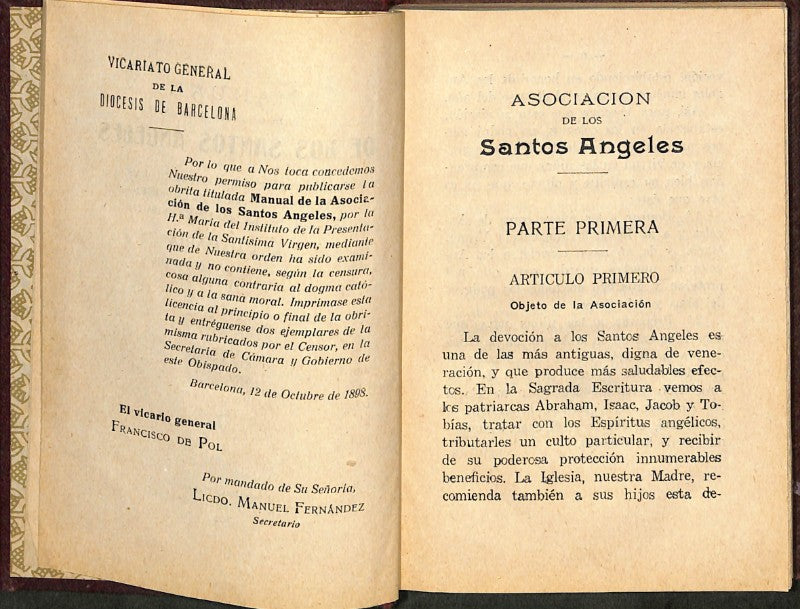 Manual de la Asociación de los Santos Angeles