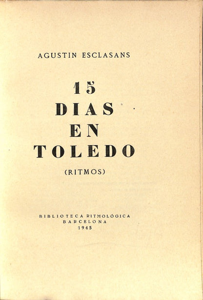 15 Dias en Toledo (Ritmos)