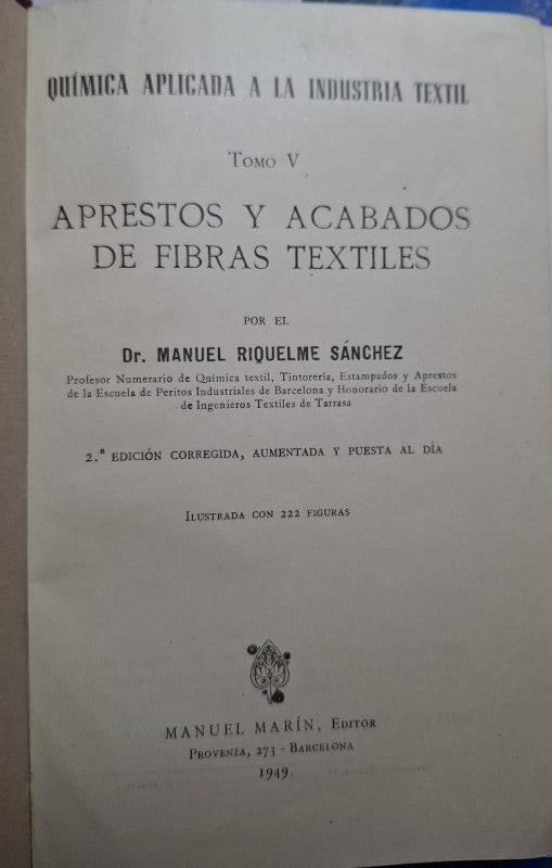 Química Aplicada a la Industria Textil