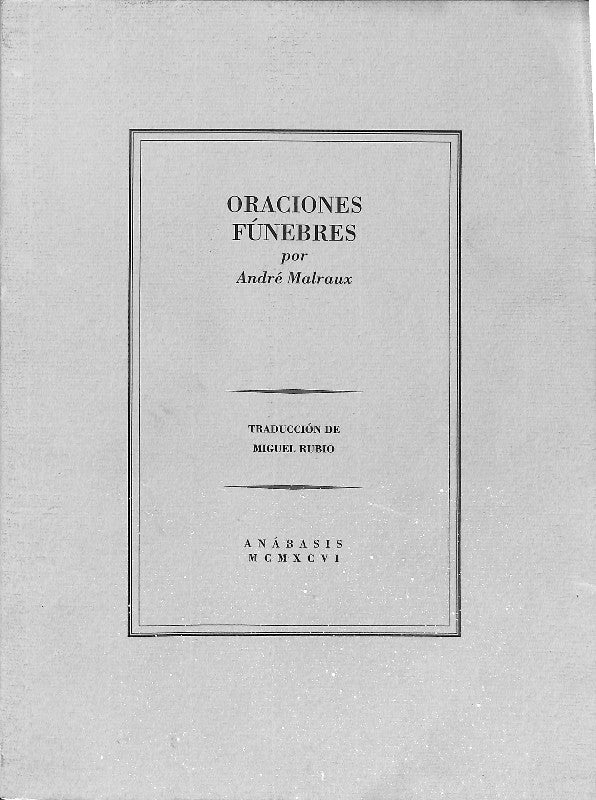 Oraciones fúnebres