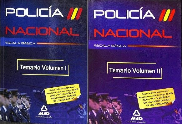 Escala Básica de Policía Nacional. Temario - Vol. I - II