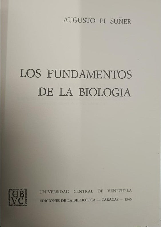 Los Fundamentos de la Biología
