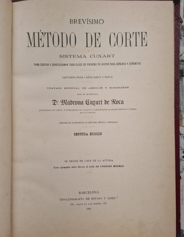 Brevísimo Método de Corte: Sistema Cuxart