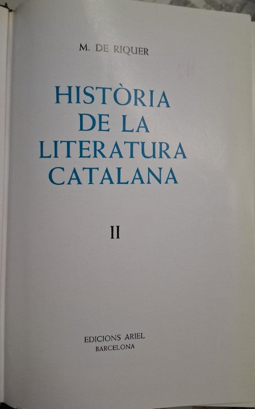 Història de la Literatura Catalana