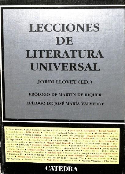 LECCIONES DE LITERATURA UNIVERSAL - SIGLOS XII AL XX | AUTORES VARIOS