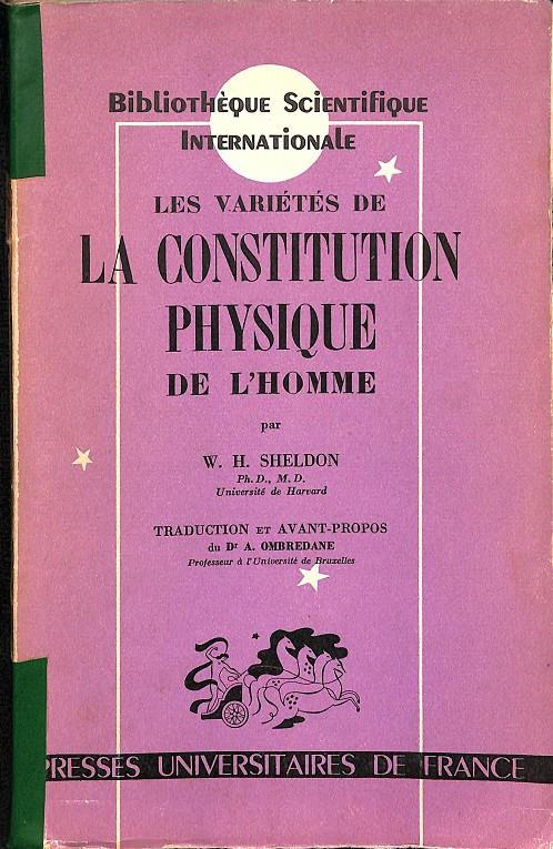 LES VARIETES DE LA CONSTITUTION PHYSIQUE DE L'HOMME (FRANCÉS) | SHELDON, W. H.,