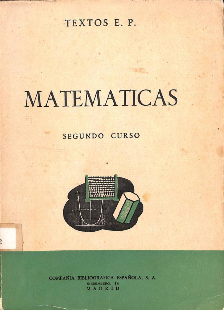 MATEMÁTICAS. SEGUNDO CURSO | TEXTOS E.P.