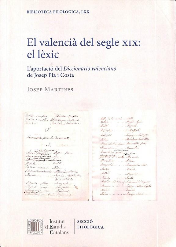 EL VALENCIÀ DEL SEGLE XIX (CATALÁN) | 9788499651057 | MARTINES, JOSEP