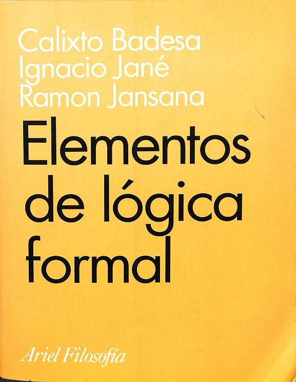 ELEMENTOS DE LOGICA FORMAL | V.V.A