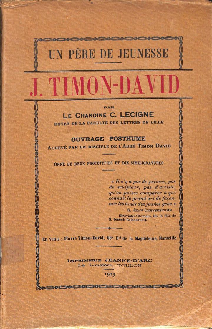 UN PÈRE DE JEUNESSE (FRANCÉS) | J. TIMON - DAVID